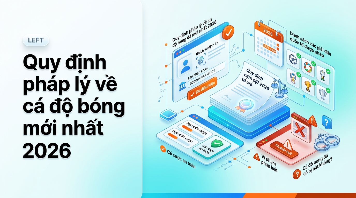 Quy định pháp lý về cá độ bóng đá mới nhất 2026