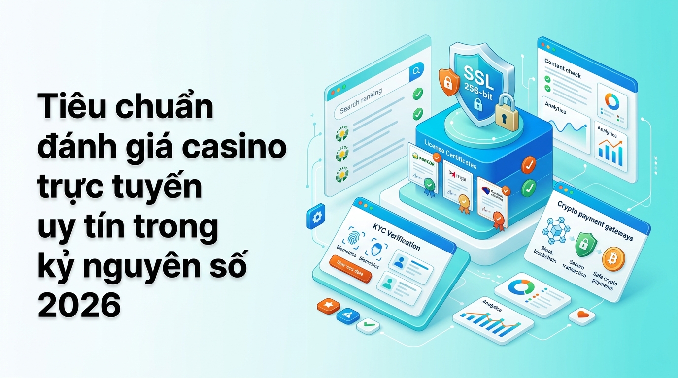 Tiêu chuẩn đánh giá casino trực tuyến uy tín trong kỷ nguyên số 2026