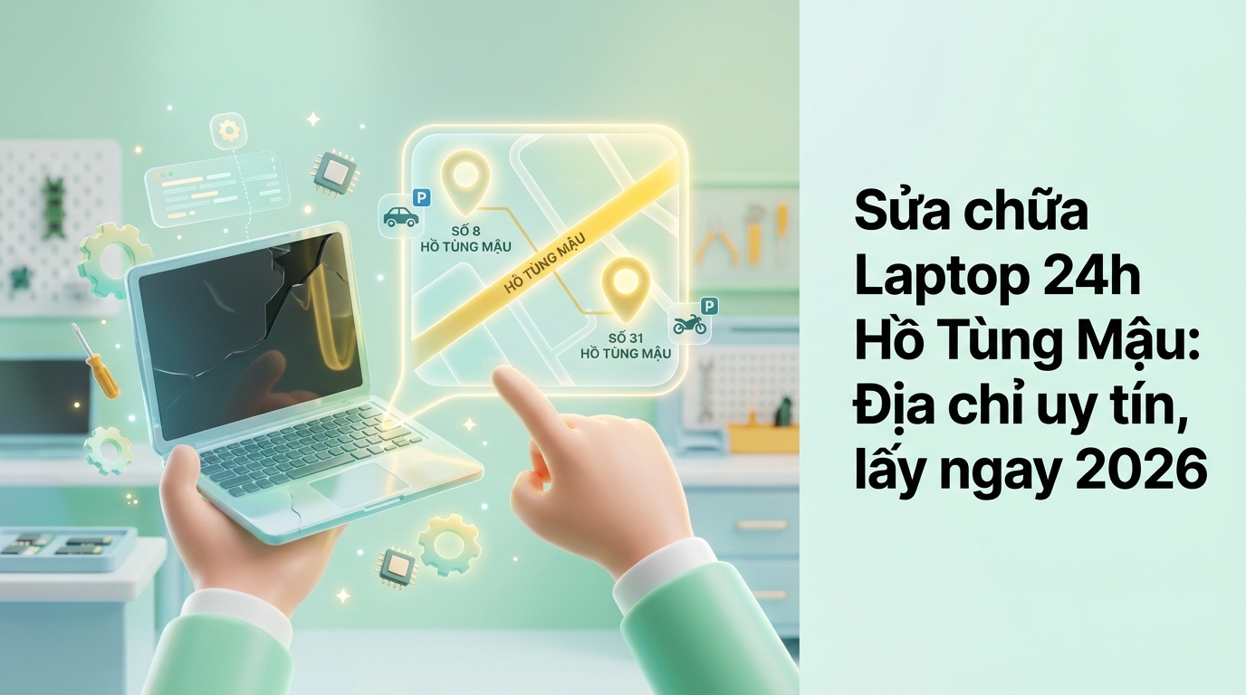Bảng giá dịch vụ sửa chữa laptop 24h năm 2026 tại Hồ Tùng Mậu, thông tin chi tiết và chất lượng đảm bảo.